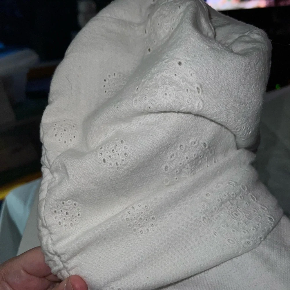 Hollister Full Zip Cropped Eyelet Hood Hoodie - Picture 3 of 11